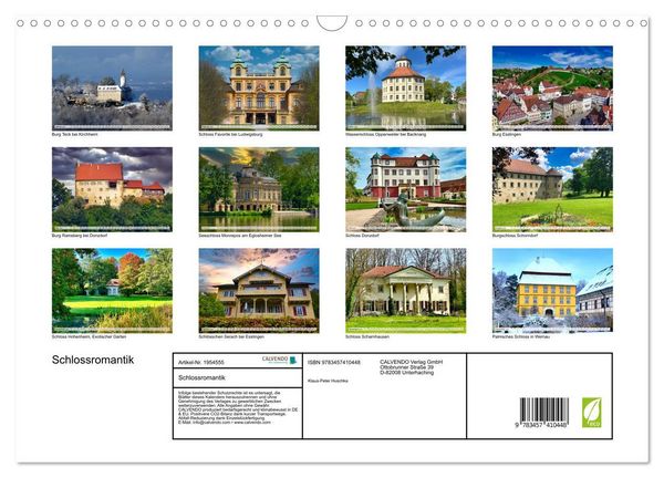 Produktbild: Schlossromantik (Wandkalender 2026 DIN A3 quer), CALVENDO Monatskalender