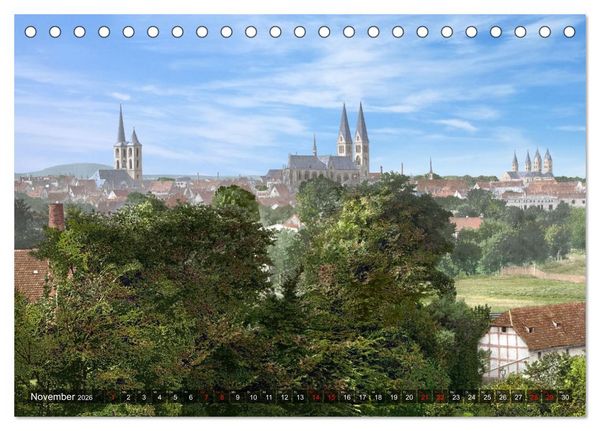 Produktbild: Sachsen-Anhalt - Orte zur Kaiserzeit in Farbe - Fotos restauriert und koloriert (Tischkalender 2026 DIN A5 quer), CALVENDO Monatskalender