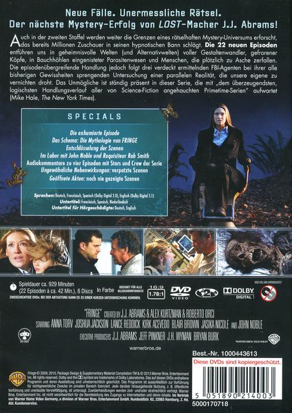 Produktbild: Fringe - Staffel 2 [6 DVDs]