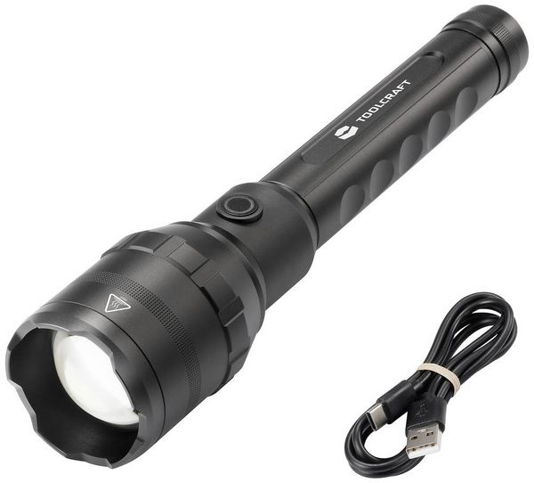 Produktbild: TOOLCRAFT TO-8578257 LED Taschenlampe mit USB-Schnittstelle akkubetrieben 8000lm 10h 730g