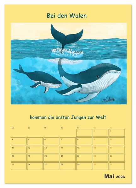 Produktbild: Wasserbewohner (Wandkalender 2026 DIN A2 hoch), CALVENDO Monatskalender