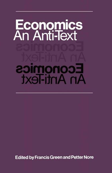 Produktbild: Economics: An Anti-Text
