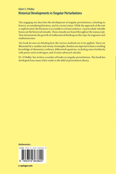 Produktbild: Historical Developments in Singular Perturbations