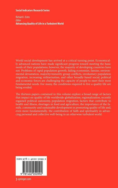 Produktbild: Advancing Quality of Life in a Turbulent World