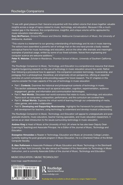 Produktbild: The Routledge Companion to Music, Technology, and Education