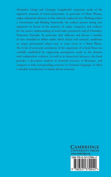 Produktbild: The Syntax of Noun Phrases