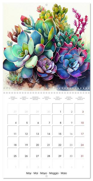 Produktbild: The Art of Succulents and Cacti (Wall Calendar 2026 12 &times; 12 Inch) CALVENDO 12 Month Wall Calendar