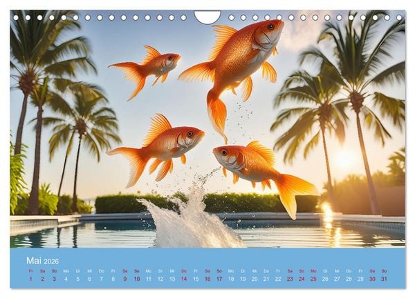 Produktbild: Tierische Urlaubstr&auml;ume (Wandkalender 2026 DIN A4 quer), CALVENDO Monatskalender