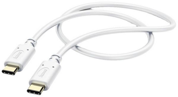 Produktbild: Hama USB-Ladekabel USB 2.0 USB-C&reg; Stecker, USB-C&reg; Stecker 1.50 m Wei&szlig; 00201592