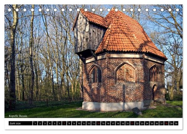 Produktbild: Dorfkirchen auf R&uuml;gen (Tischkalender 2026 DIN A5 quer), CALVENDO Monatskalender