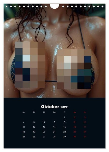 Produktbild: Einge&ouml;lt - Sexy Frauen Kalender (Wandkalender 2027 DIN A4 hoch), CALVENDO Monatskalender