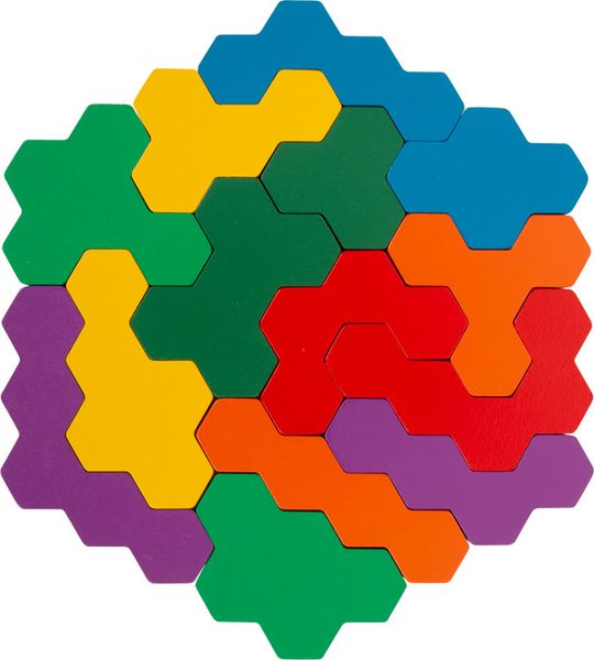 Produktbild: Lernspiel Holzpuzzle Hexagon