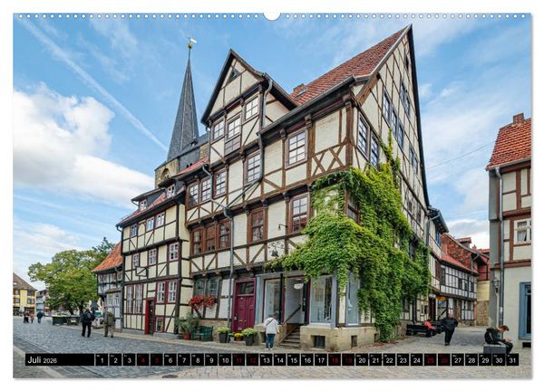 Produktbild: Fachwerkstadt Quedlinburg (Wandkalender 2026 DIN A2 quer), CALVENDO Monatskalender