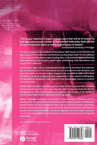 Produktbild: Handbook of International Trade, Volume 2