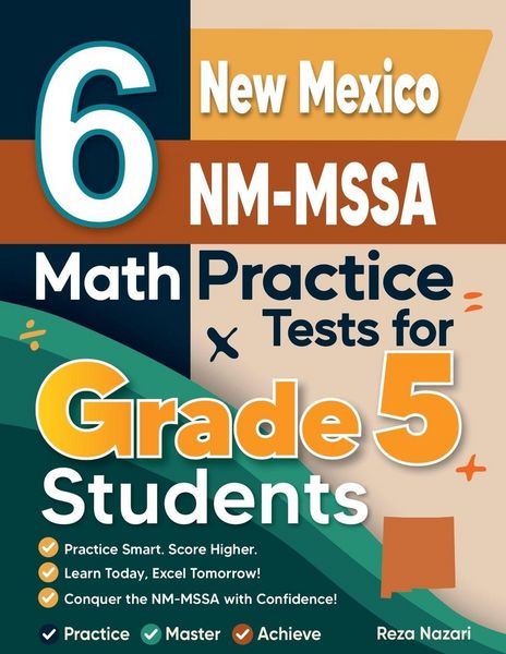 Produktbild: 6 New Mexico NM-MSSA Grade 5 Math Practice Tests