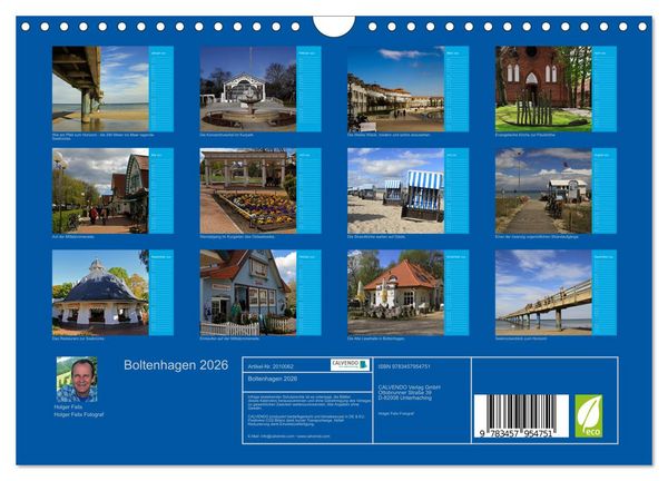 Produktbild: Boltenhagen 2026 (Wandkalender 2026 DIN A4 quer), CALVENDO Monatskalender