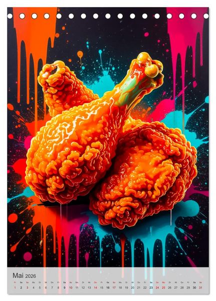 Produktbild: I Love Fast Food - Snack Attack! (Tischkalender 2026 DIN A5 hoch), CALVENDO Monatskalender