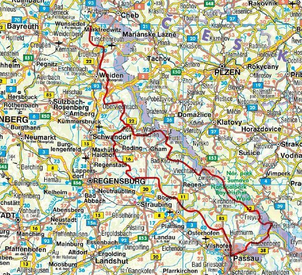 Produktbild: ROTHER Wanderf&uuml;hrer Goldsteig. Alle Etappen der Nord- und der S&uuml;droute von Marktredwitz nach Passau