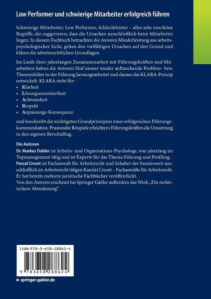 Produktbild: Low Performer und schwierige Mitarbeiter erfolgreich f&uuml;hren