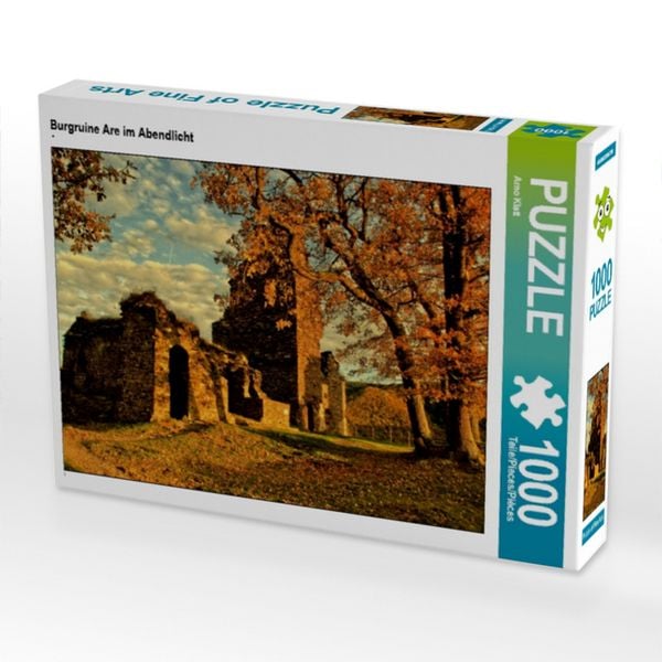 Produktbild: CALVENDO Puzzle Burgruine Are im Abendlicht | 1000 Teile Lege-Gr&ouml;&szlig;e 64x48cm Foto-Puzzle f&uuml;r gl&uuml;ckliche Stunden