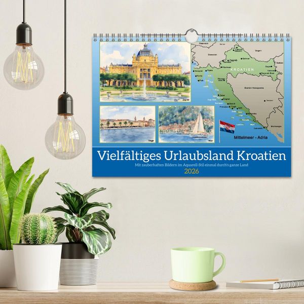 Produktbild: Vielf&auml;ltiges Urlaubsland Kroatien (Wandkalender 2026 DIN A4 quer), CALVENDO Monatskalender