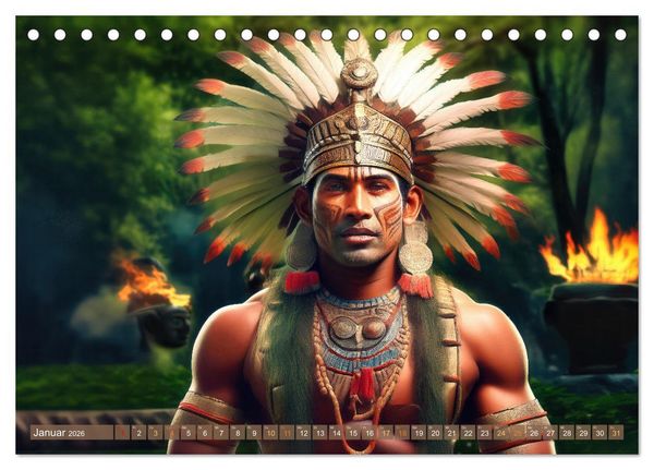 Produktbild: Untergegangene Kulturen - die Azteken (Tischkalender 2026 DIN A5 quer), CALVENDO Monatskalender