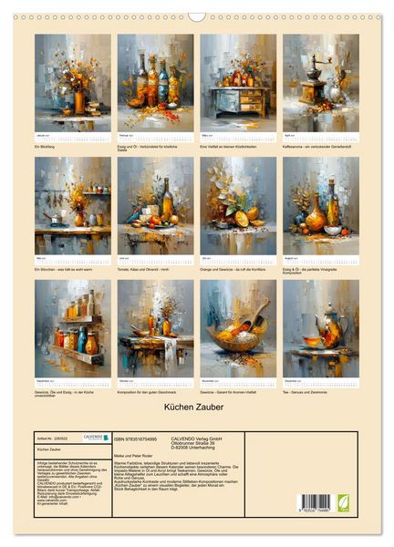 Produktbild: K&uuml;chen Zauber (Wandkalender 2027 DIN A2 hoch), CALVENDO Monatskalender
