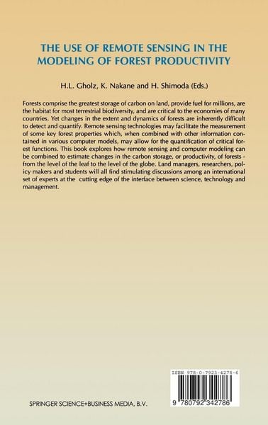 Produktbild: The Use of Remote Sensing in the Modeling of Forest Productivity