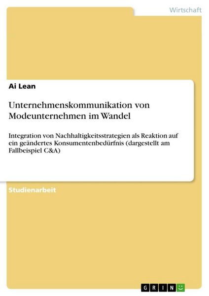 Produktbild: Unternehmenskommunikation von Modeunternehmen im Wandel
