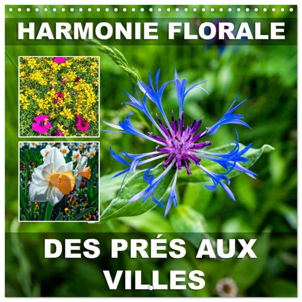 Harmonie Florale Des Prés aux Villes (Calendrier mural carré 2026 30x30 cm) Calendrier double avec une page pour vos prises de notes