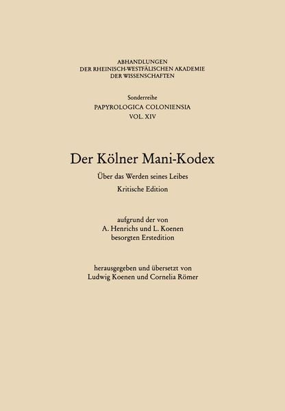 Produktbild: Der K&ouml;lner Mani-Kodex