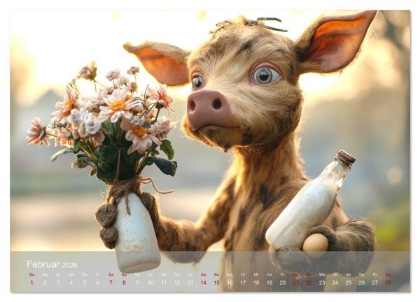 Produktbild: Eierlegende Wollmilchsau &ndash; der lustige Kalender mit Fabelwesen (Wandkalender 2026 DIN A4 quer), CALVENDO Monatskalender