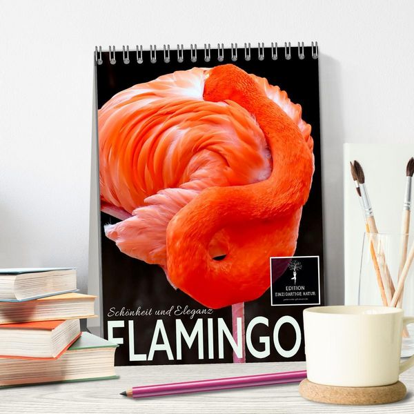 Produktbild: Flamingos - Eleganz und Sch&ouml;nheit (Tischkalender 2026 DIN A5 hoch), CALVENDO Monatskalender