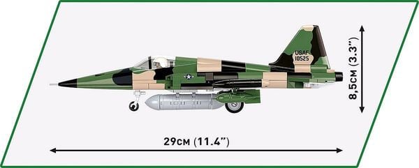 Produktbild: COBI Historical Collection 2425 - Northrop F-5A Freedom Fighter, Kampfflugzeug, Vietman War, 1:48 Bausatz, 352 Klemmbausteine/1 Figur