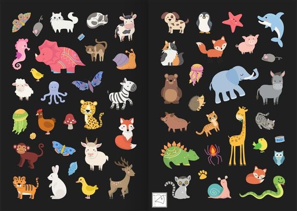 Produktbild: Leucht-Sticker &ndash; Tiere