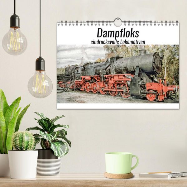 Produktbild: Dampfloks - eindrucksvolle Lokomotiven (Wandkalender 2026 DIN A4 quer), CALVENDO Monatskalender