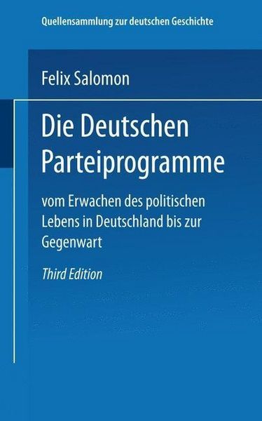 Produktbild: Die Deutschen Parteiprogramme