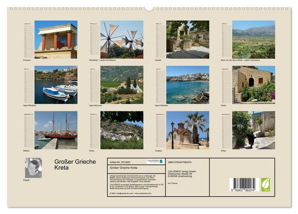 Produktbild: Gro&szlig;er Grieche Kreta (hochwertiger Premium Wandkalender 2026 DIN A2 quer), Kunstdruck in Hochglanz
