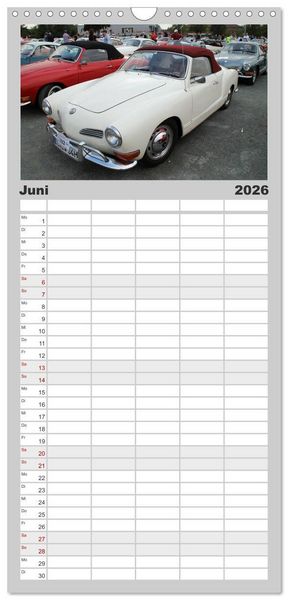 Produktbild: Familienplaner 2026 - Eine Legende lebt. Der Karmann-Ghia mit 5 Spalten (Wandkalender, 21 x 45 cm) CALVENDO