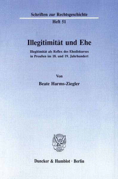 Produktbild: Illegitimit&auml;t und Ehe.