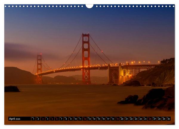 Produktbild: GOLDEN GATE BRIDGE Fascinating San Francisco (Wall Calendar 2026 DIN A3 landscape), CALVENDO 12 Month Wall Calendar
