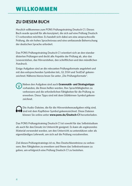 PONS Prüfungstraining Deutsch C1