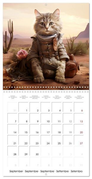 Produktbild: Les chats branch&eacute;s (Calendrier mural carr&eacute; 2026 30x30 cm) Calendrier double avec une page pour vos prises de notes
