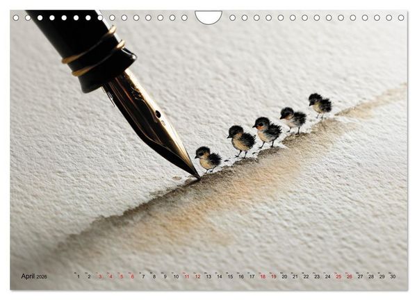 Produktbild: Die leise Magie der Kalligrafie (Wandkalender 2026 DIN A4 quer), CALVENDO Monatskalender