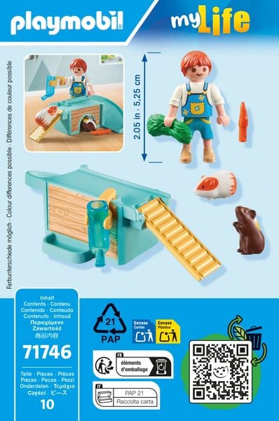 Produktbild: PLAYMOBIL 71746 Junge mit Meerschweinchen