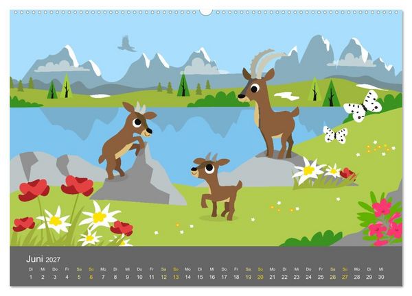 Produktbild: S&uuml;&szlig;e Tierkinder (hochwertiger Premium Wandkalender 2027 DIN A2 quer), Kunstdruck in Hochglanz