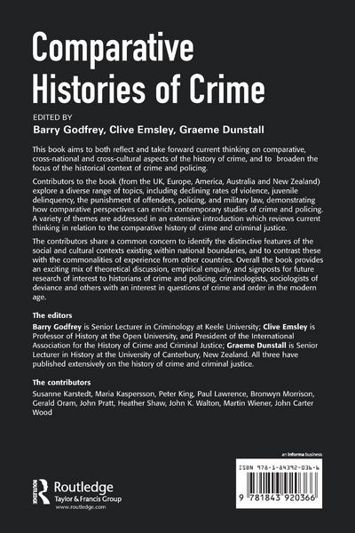 Produktbild: Comparative Histories of Crime
