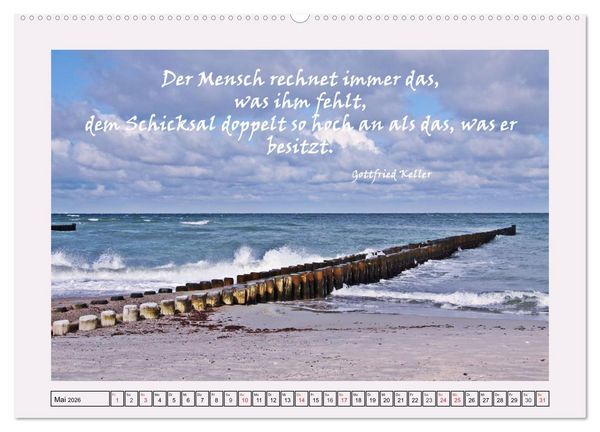Produktbild: Zitate und Weisheiten (Wandkalender 2026 DIN A2 quer), CALVENDO Monatskalender