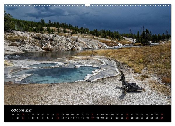 Produktbild: Yellowstone Un grand parc am&eacute;ricain (Calendrier mural haut de gamme 2027 DIN A2 vertical), CALVENDO calendrier mensuel
