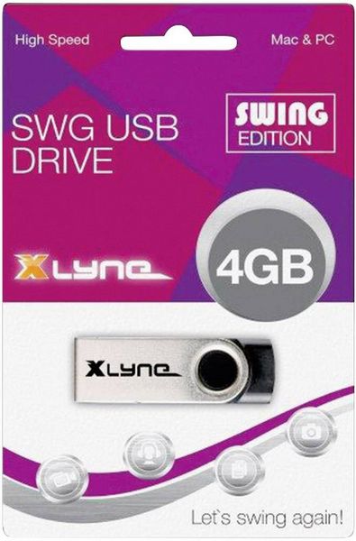 Produktbild: Xlyne Swing USB-Stick 4GB Schwarz 177559 USB-A (USB 2.0)